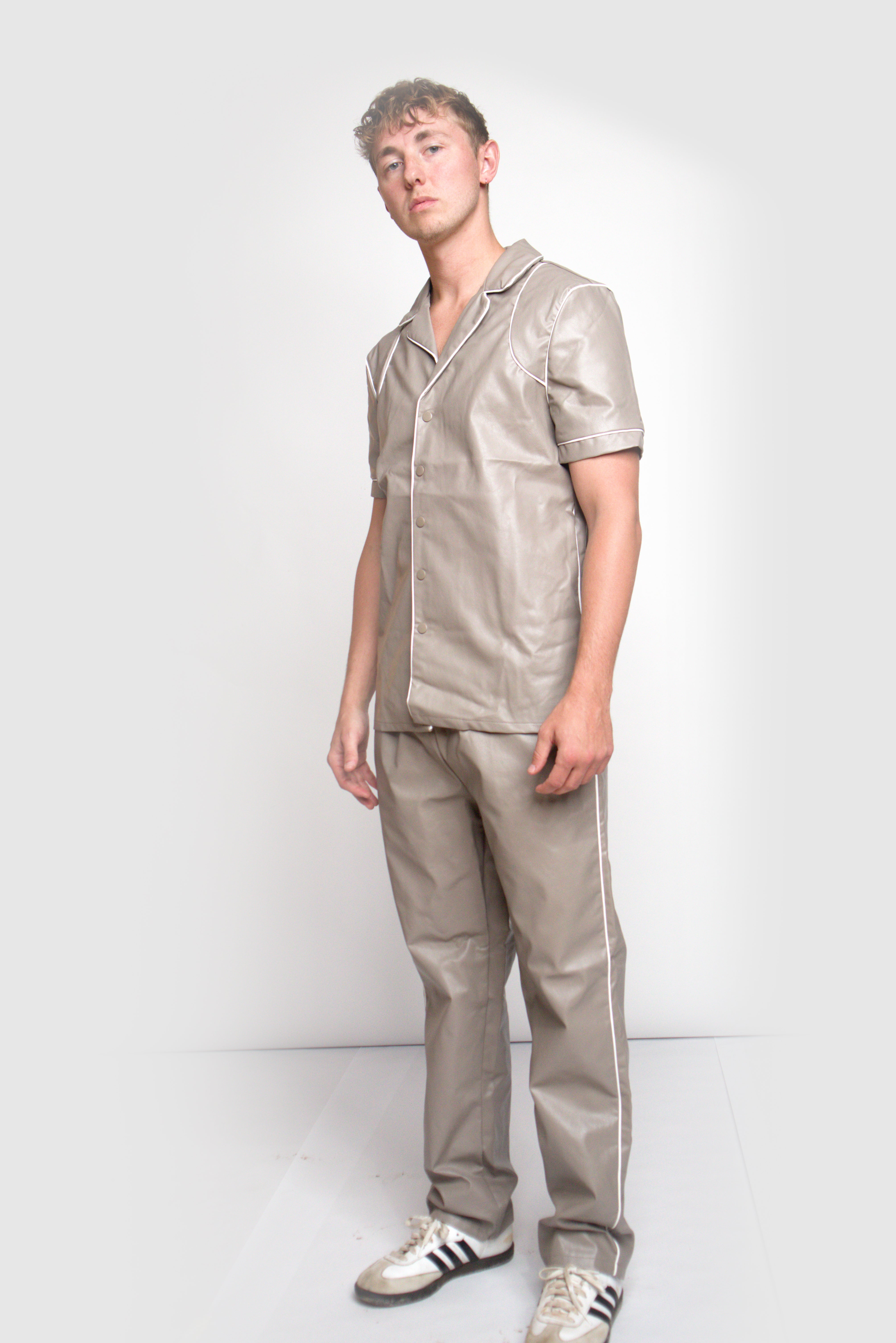 REVERE LEATHER SHIRT & TROUSER SET